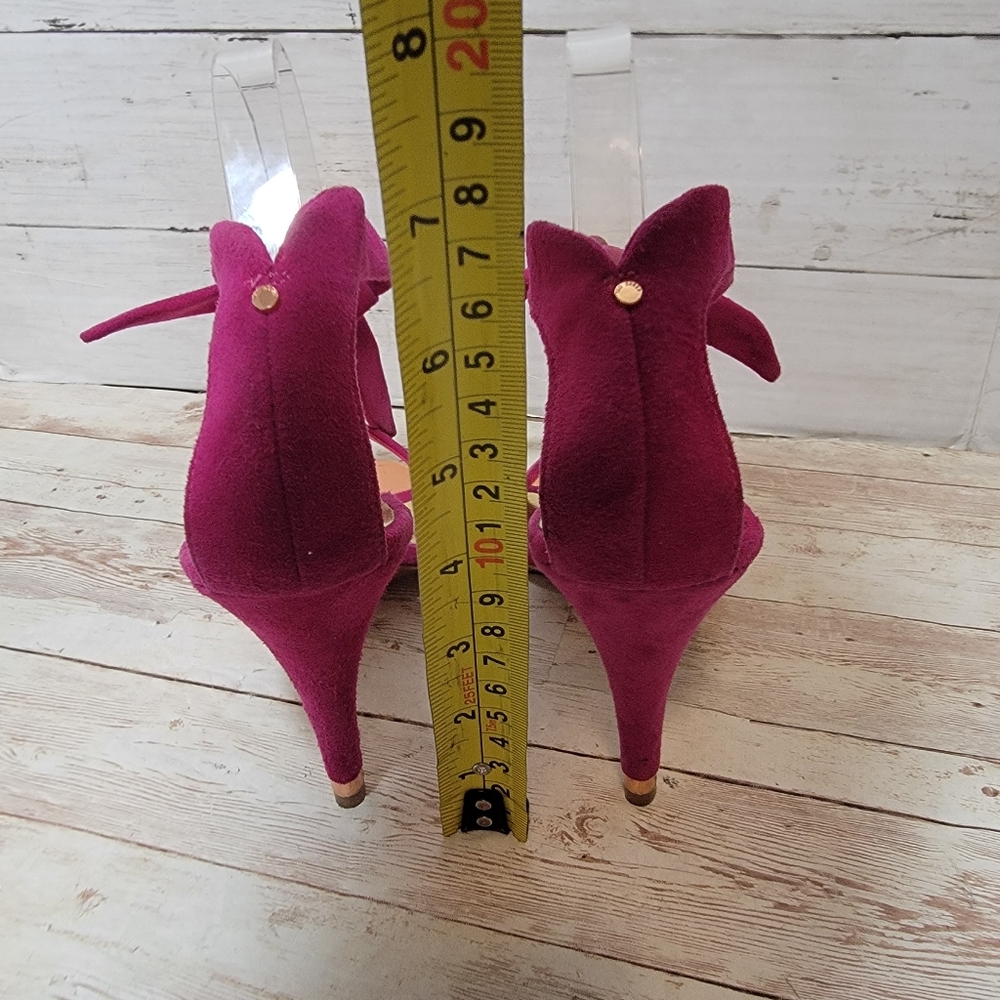 Ted Baker Sackina Ankle Tie Suede Heeled Sandals - Picture 6 of 9